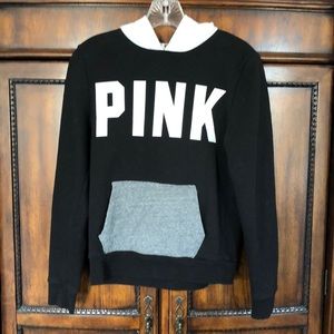 VS Pink Black and White Hoodie Sweatshirt Size XS